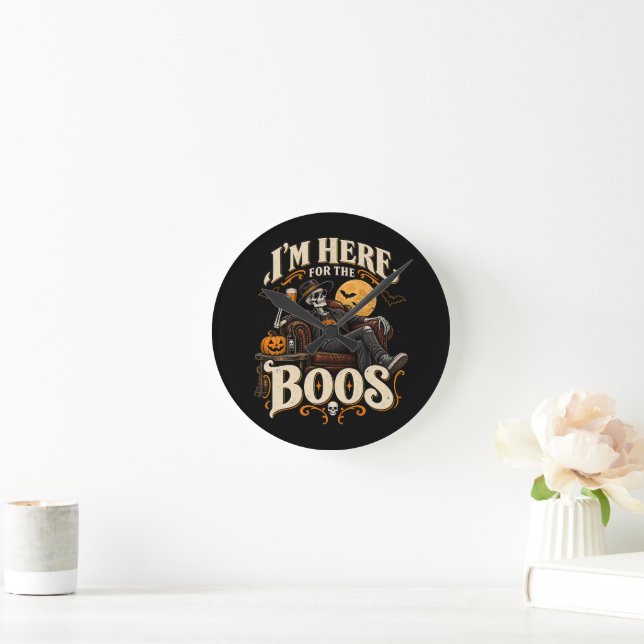 Fall-O-Ween Jesus Kristna Halloween Pumpa Rund Klocka (Hem)