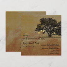 Fall Oak Träd och Lantern Bröllop