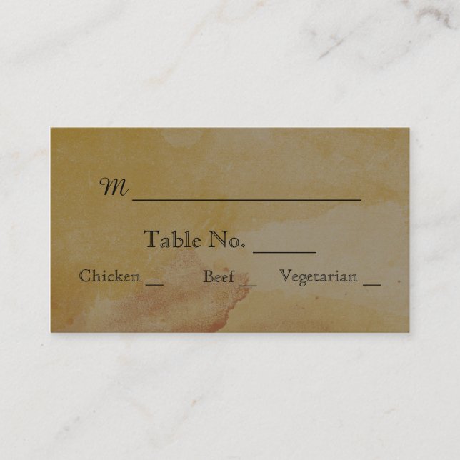 Fall Oak Träd String Ljus Bröllop Plattskort Placeringskort (Framsida)