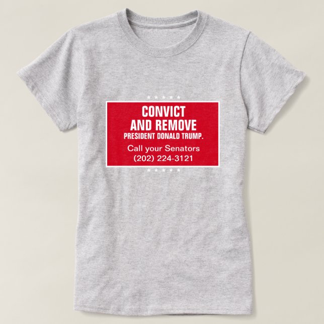 Fäll och avsätt senatens president Donald Trump T Shirt (Design framsida)