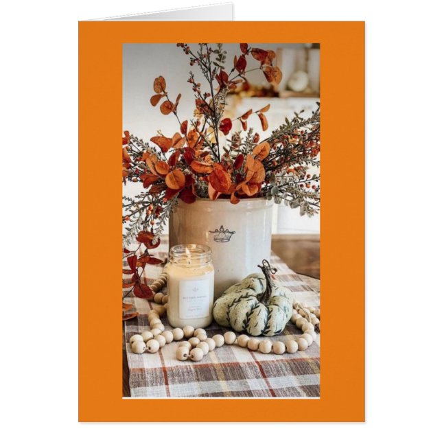 FALL OCH "KÄRLEK" FINNS I LUFT FÖR "DU" HÄLSNINGSKORT (Framsidan)