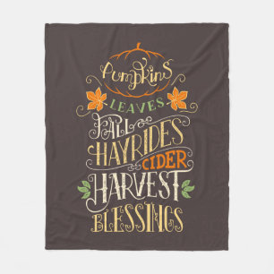 Fall- och skördevälsignelser fleecefilt