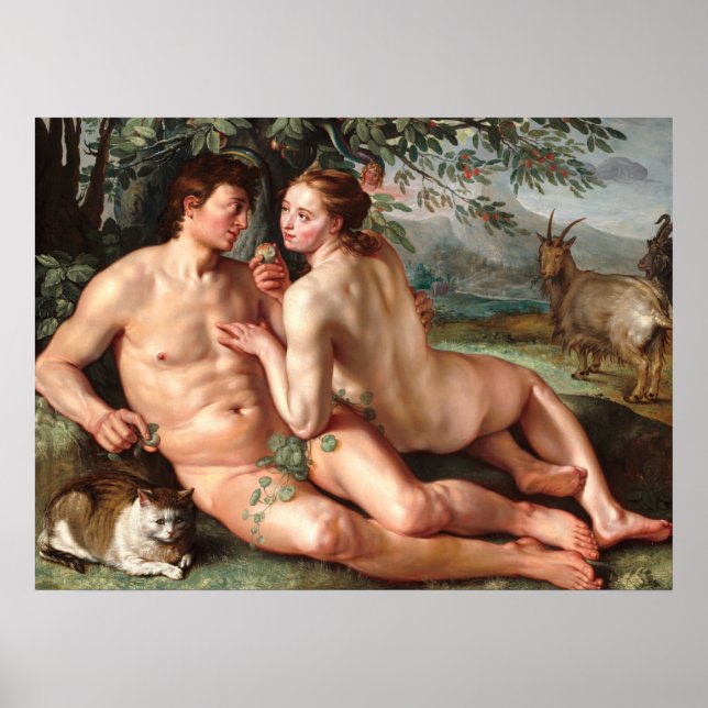 Fall of Man - Hendrick Goltzius Fine Art Poster (Framsidan)