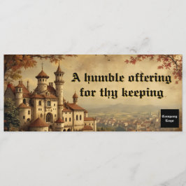 Fall Old Vintage Medieval Gift Certificate Spara Datumet