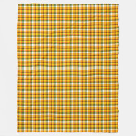 FALL ORANGE GRÖNT WHITPLAID MÖNSTER FLEECEFILT