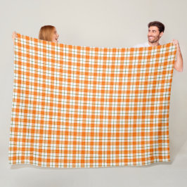 FALL ORANGE GRÖNT WHITPLAID MÖNSTER FLEECEFILT