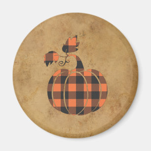 Fall Orange och svart höstpumpa Magnet