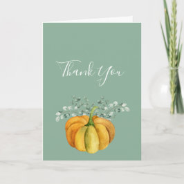 Fall-orange-pumphus greenery-foto tack kort