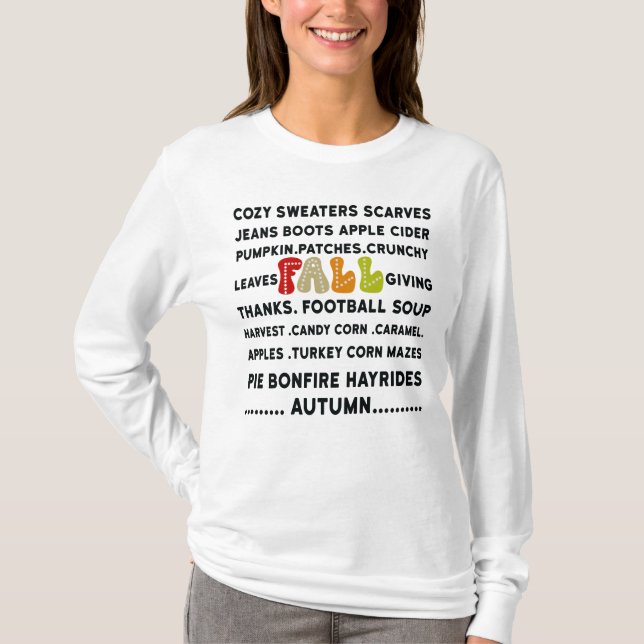 Fall Ord, Women's Fall T Shirt (Framsida)