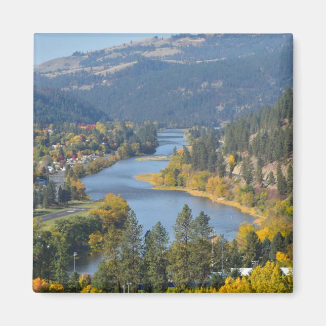 Fall over Clearwater River Idaho Magnet (Framsidan)