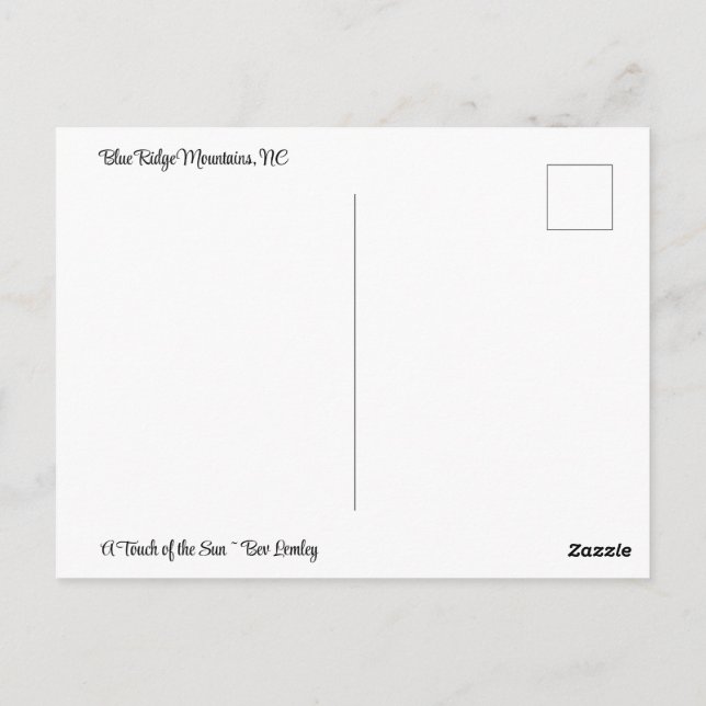 Fall på Blue Ridge Vykort (Baksida)