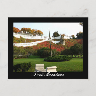 Fall på Fort Mackinac-vykort Vykort