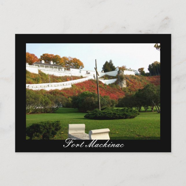 Fall på Fort Mackinac-vykort Vykort (Framsida)