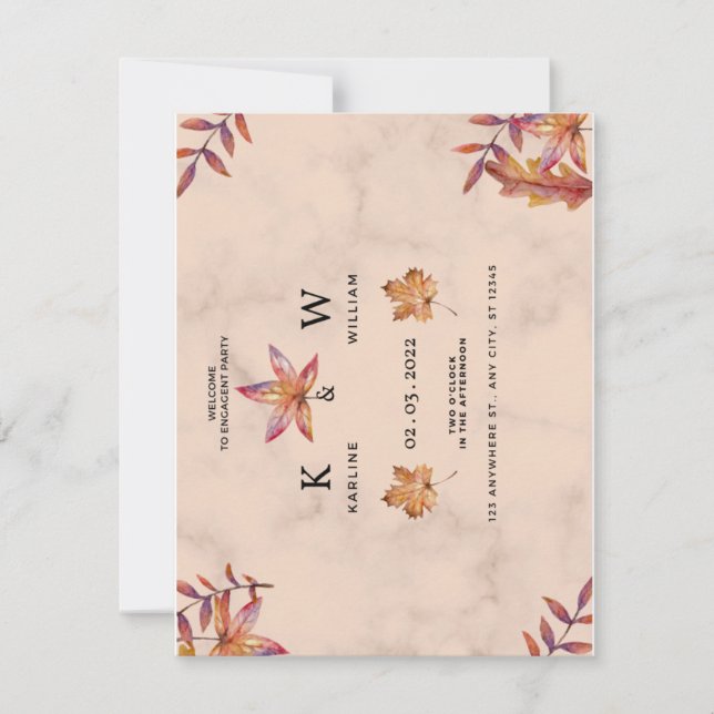 Fall på inbjudan till förlovningsfest på hösten i  (Framsida)