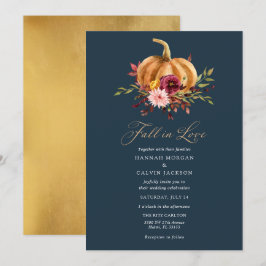 Fall på inbjudan till Kärlek Pumpkin Wedding