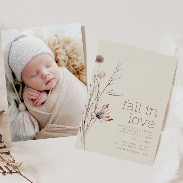 Fall på Kärlek höstsida och se inbjudan (Skapare uppladdad)