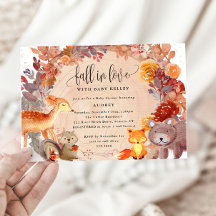 Fall på trädjur i Kärlek, Rustic Baby Shower