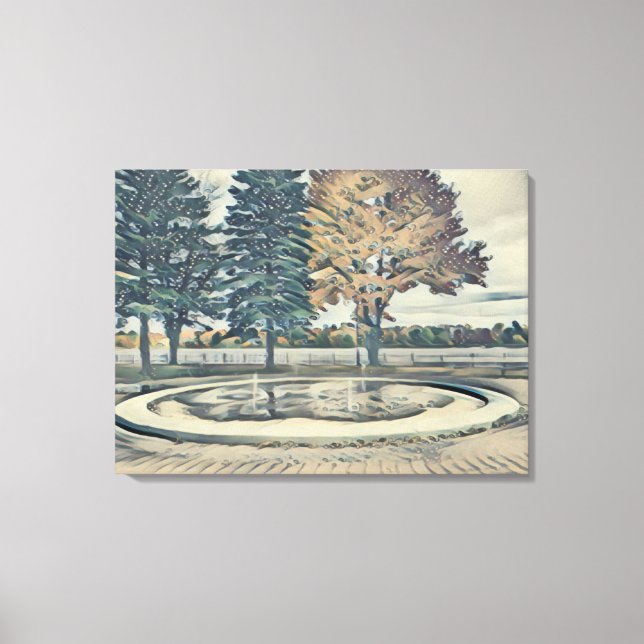Fall Park scenery canvas Kanagawa stil (Framsida)