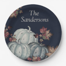 Fall Party Blue pumpkin, Happy thanksgiving