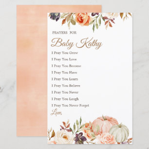 Fall Peach Pumpkin Kärlek Prayers for Baby