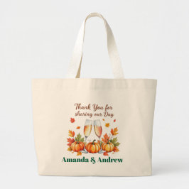Fall Personalized Guest Favor Bridal celebration  Jumbo Tygkasse