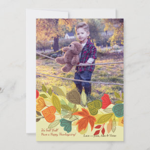 Fall Photo Thanksgiving Card Julkort