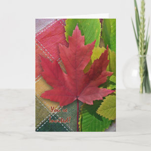 Fall Picnic-inbjudan, Red Maple Löv Inbjudan