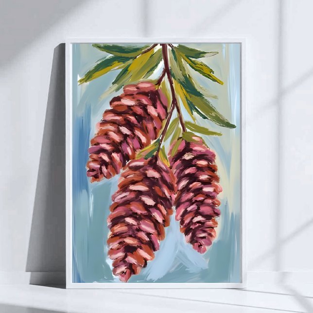 Fall Pinecones Watercolor Höst Poster (Skapare uppladdad)