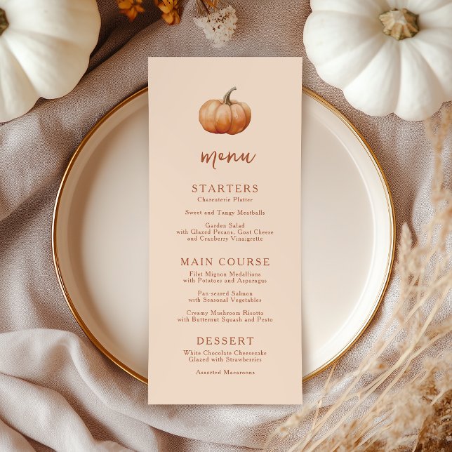 Fall Play A Little Pumpkin Baby Shower Meny (Skapare uppladdad)