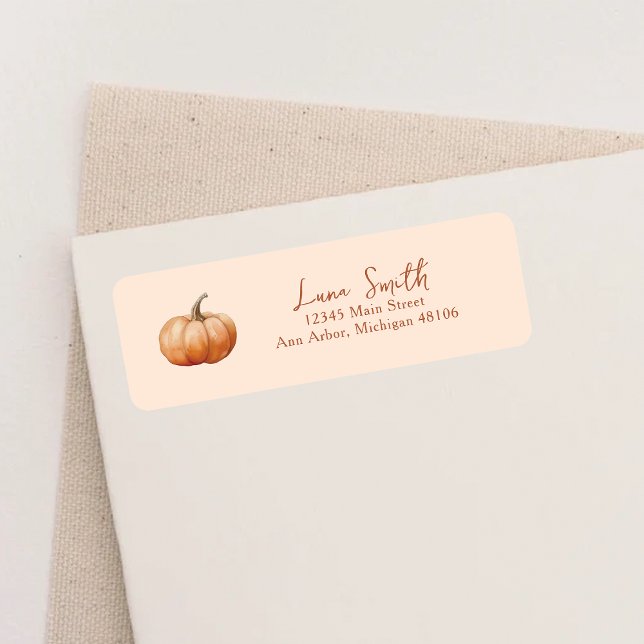 Fall Play A Little Pumpkin Shower Returadress Returadress Etikett (Skapare uppladdad)