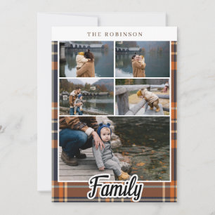 Fall Play Blue Orange Anpassningsbar Family Namn-f Kort