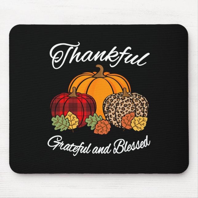 Fall Play Leopard Pumpkin Autumn Thanksgiving Ble Musmatta (Framsidan)