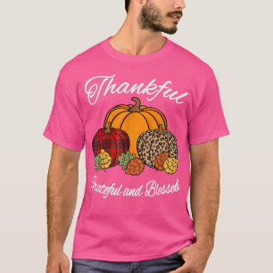 Fall Play Leopard Pumpkin Autumn Thanksgiving Ble T Shirt