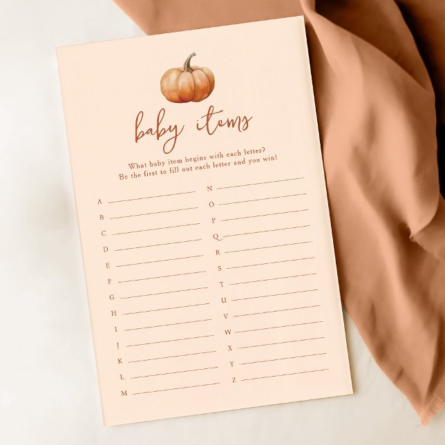 Fall Plock A Little Pumpkin Baby Items Shower Game (Skapare uppladdad)