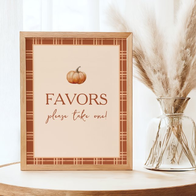Fall Plock A Little Pumpkin Baby Shower-favoritsky Poster (Skapare uppladdad)