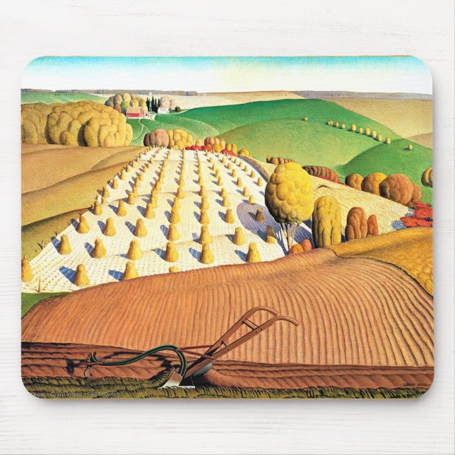 Fall Plowing, bra art American-tavla Musmatta (Framsidan)