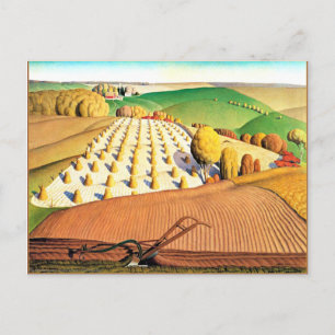 Fall Plowing, bra art American-tavla Vykort