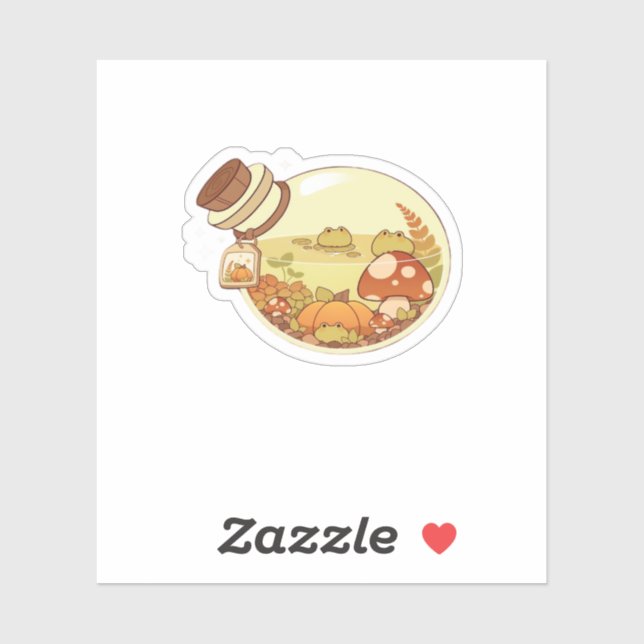 Fall Potion With Froggies Classic Klistermärken (Ark)