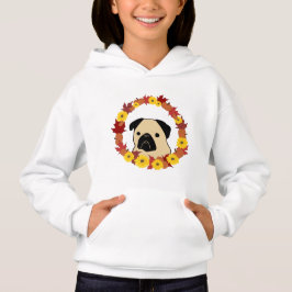 Fall Pug med Löv, pumpor och solblommor T Shirt
