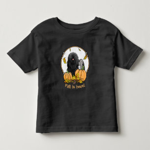 Fall Puli Hund (svart) Pumpkins Löv Cute Funny T Shirt