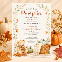 Fall Pumpa Bebisdopp Inbjudan