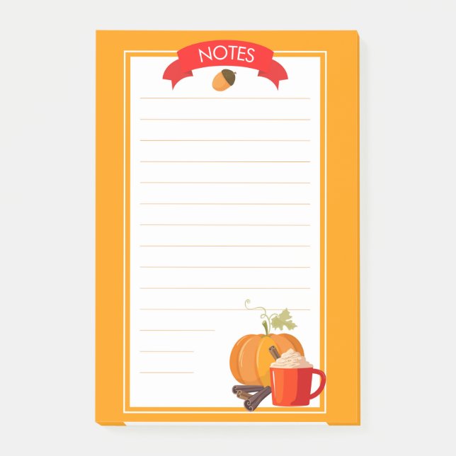Fall Pumpa Krydd Post-It-lappar Post-it Block (Framsida)