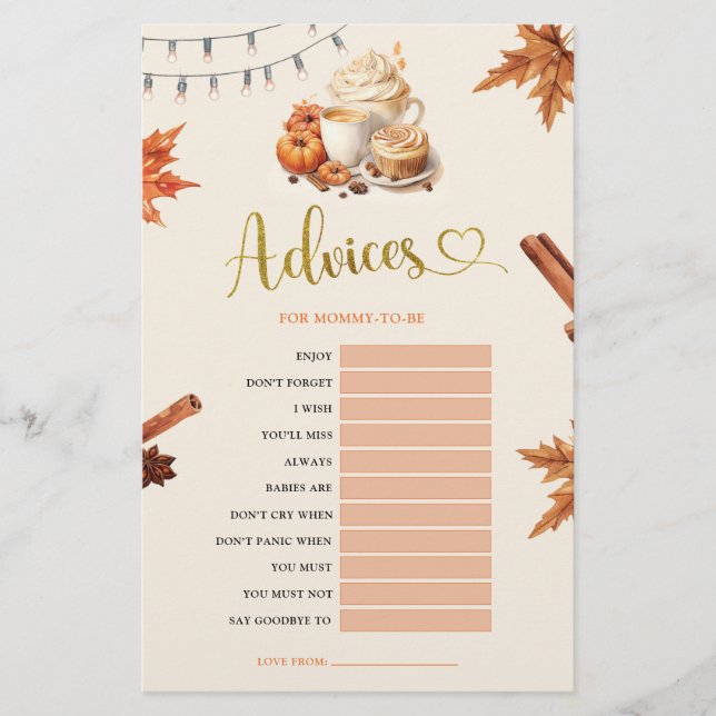 Fall Pumpkin Advices för spel som ska spelas i Mam (Framsida)