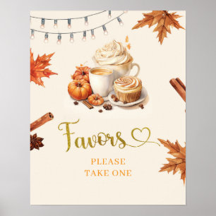 Fall Pumpkin är Baby-favoriten för Brewing Coffee Poster