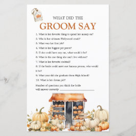 Fall Pumpkin är borta från marknaden som Groom säg