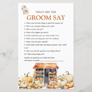 Fall Pumpkin är borta från marknaden som Groom säg