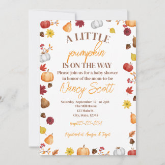 Fall Pumpkin är på vägen till inbjudan