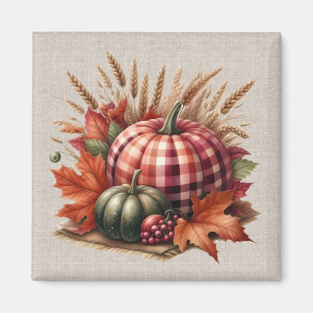 Fall Pumpkin Artwork Magnet (Framsidan)