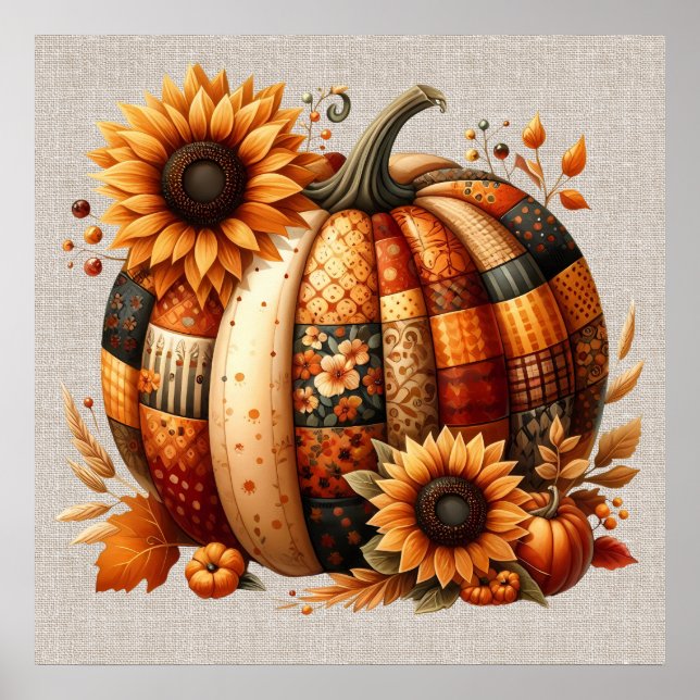 Fall Pumpkin Artwork Poster (Framsidan)