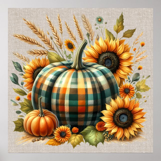 Fall Pumpkin Artwork Poster (Framsidan)